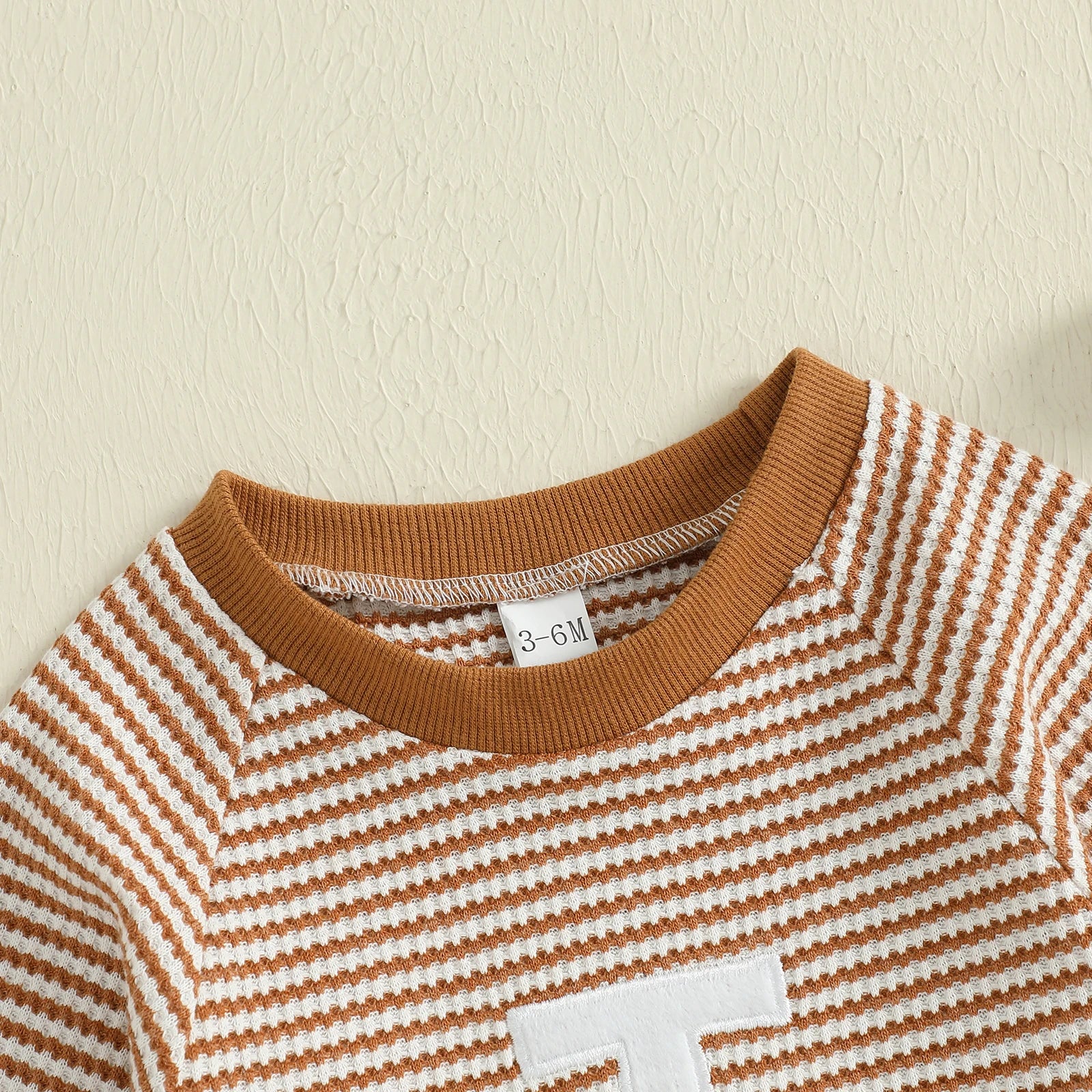 Lioraitiin Baby Boy Sweatshirt Romper Rugby Stripe Print Long Sleeve