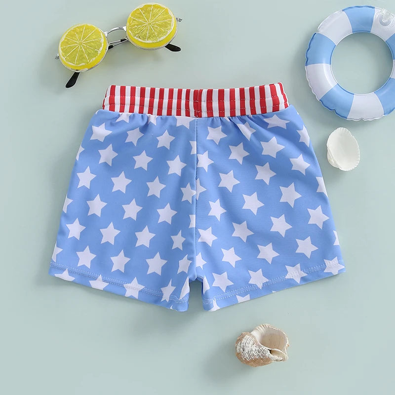 Lioraitiin Toddler Baby Boys Beach Shorts Kids Independence Day