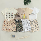 Lioraitiin Toddler Baby Boy Duck Outfit Short Sleeve T-shirts Elastic