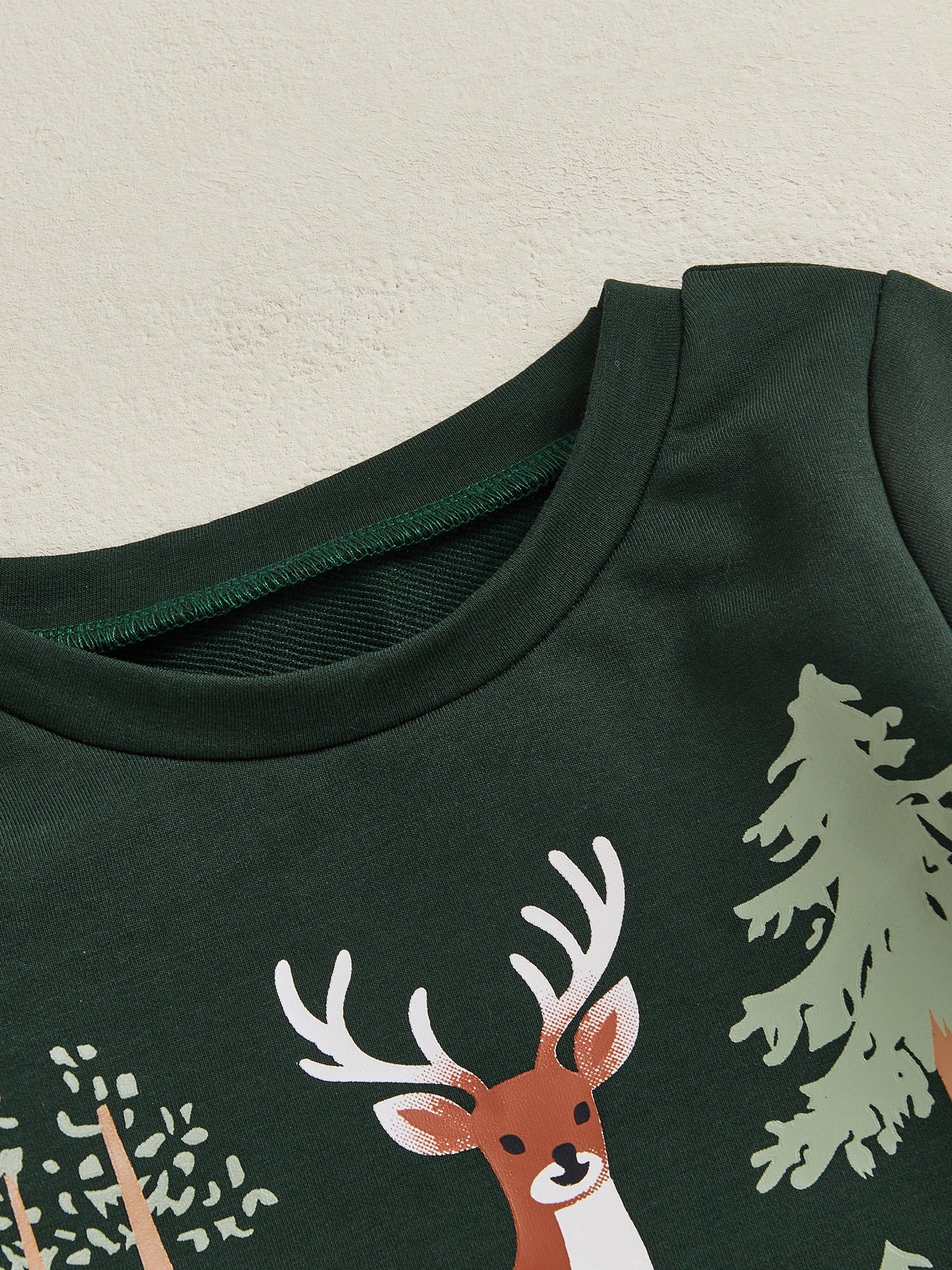 Lioraitiin Toddler Boy Christmas Reindeer Tree Print Long Sleeve