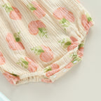 Lioraitiin 0-24M Infant Baby Girls Bodysuit Flower Print Short Puff