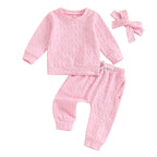 Lioraitiin Toddler Girl Outfit Daisy Embroidery Long Sleeve