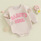 Lioraitiin 0-18M Daddys Girls Newborn Baby Ruffle Long Sleeve