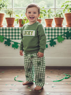 Lioraitiin Toddler Baby Boy Irish Outfit Long Sleeve Crew Neck