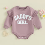 Lioraitiin 0-18M Daddys Girls Newborn Baby Ruffle Long Sleeve