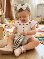 Baby Girls 2 Piece Outfits Adorable Strawberry Embroidery Flying