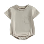 Lioraitiin 0-24M Infant Baby Girls Boys Bodysuit Short Sleeve Crew