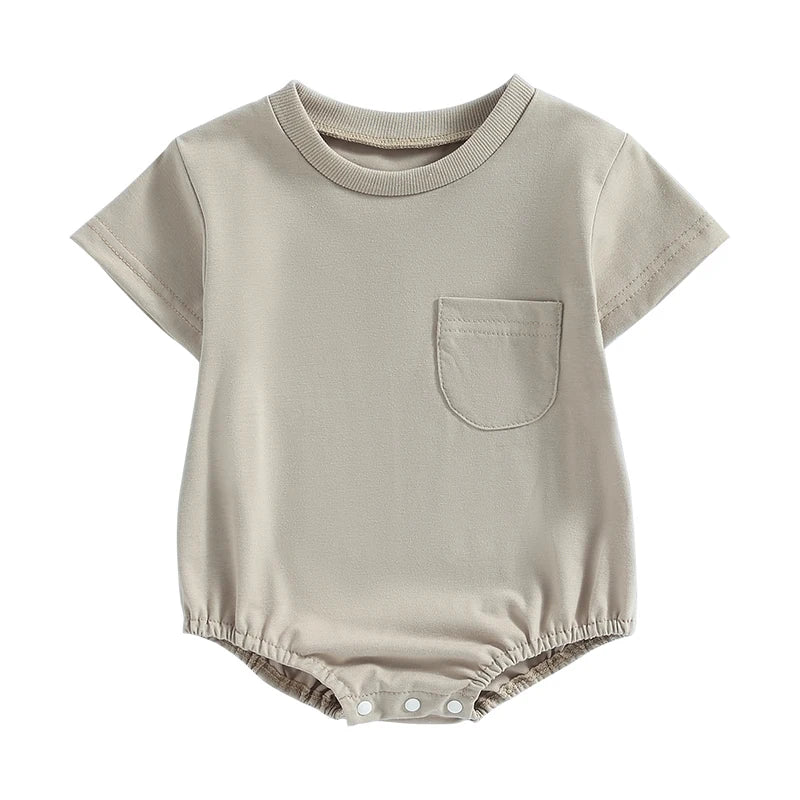 Lioraitiin 0-24M Infant Baby Girls Boys Bodysuit Short Sleeve Crew