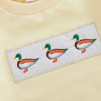 Lioraitiin Toddler Baby Boy Girl Duck Long Sleeve Sweatshirt Plaid