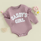 Lioraitiin 0-18M Daddys Girls Newborn Baby Ruffle Long Sleeve