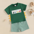 Lioraitiin Toddler Baby Boy Shorts Set Whale/Dinosaur/Turtle Short