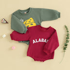 Lioraitiin 0-24M Baby Boy Girl Football Bodysuit Sweatshirt Oversize