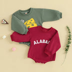 Lioraitiin 0-24M Baby Boy Girl Football Bodysuit Sweatshirt Oversize