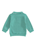 Lioraitiin Toddler Little Boy Irish Sweatshirt Striped Clover Letter