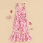Lioraitiin 6M-4Y Baby Girl Easter Rompers Sleeveless Floral Print
