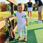 Lioraitiin Baby Boy Outfit Golf/Cartoon Bear Pattern Crew Neck Short
