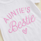 Lioraitiin Baby Girls Outfits Short Sleeve Letter Print Romper with