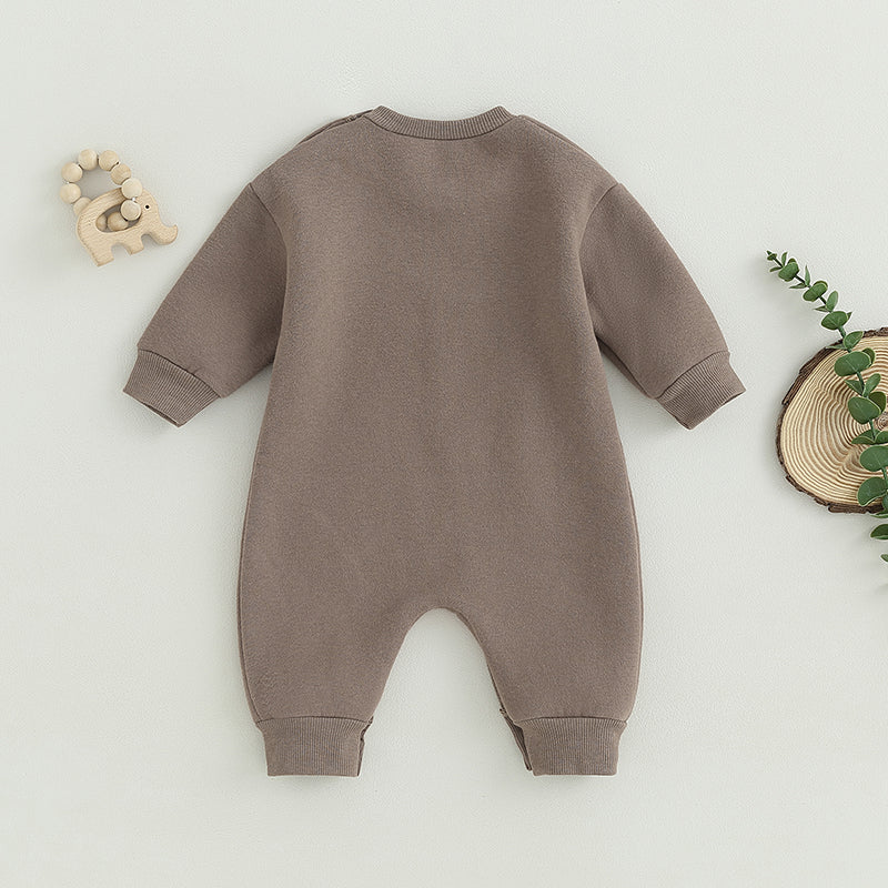 Lioraitiin 0-18M Infant Baby Boys Girl Jumpsuit Cute Letter
