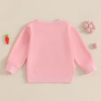 Lioraitiin Toddler Girls Boys Sweatshirts Easter Rabbit Embroidered