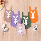 Lioraitiin 0-18M Newborn Baby Girl Easter Outfit Sleeveless Bunny