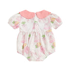 Lioraitiin Baby Girls Rompers Easter Rabbit Easter Eggs Print Doll