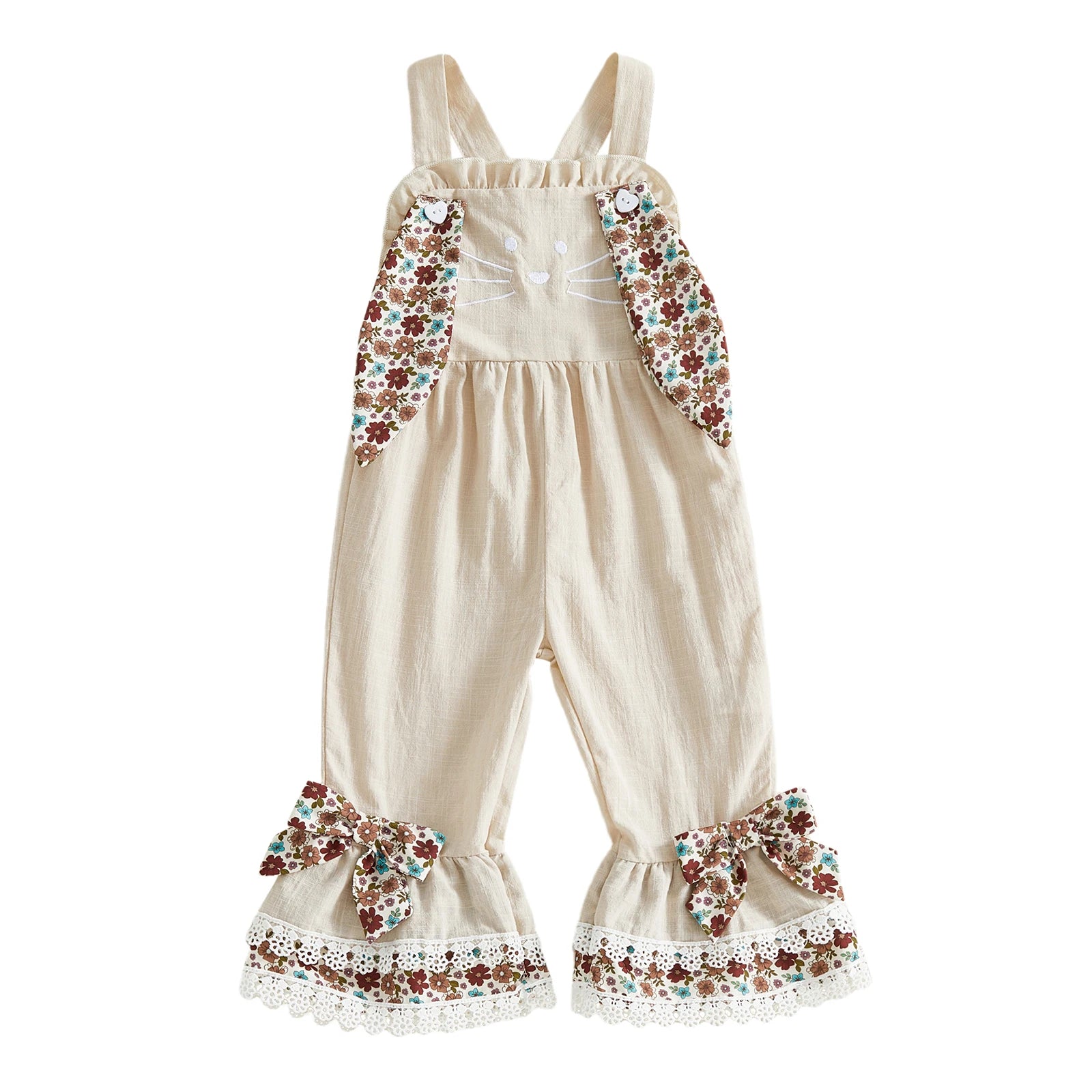 Lioraitiin Toddler Baby Girl Easter Romper Adorable Bunny Themed