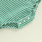 Lioraitiin Baby Girls Boys Rompers Waffle Truck Embroidery Stripe
