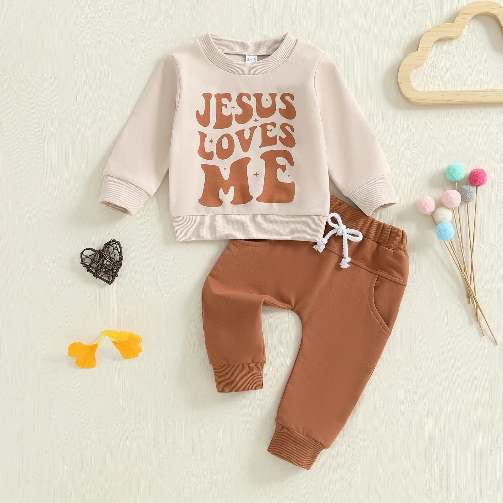 Lioraitiin Toddler Baby Boy Outfit Letter Print Long Sleeve