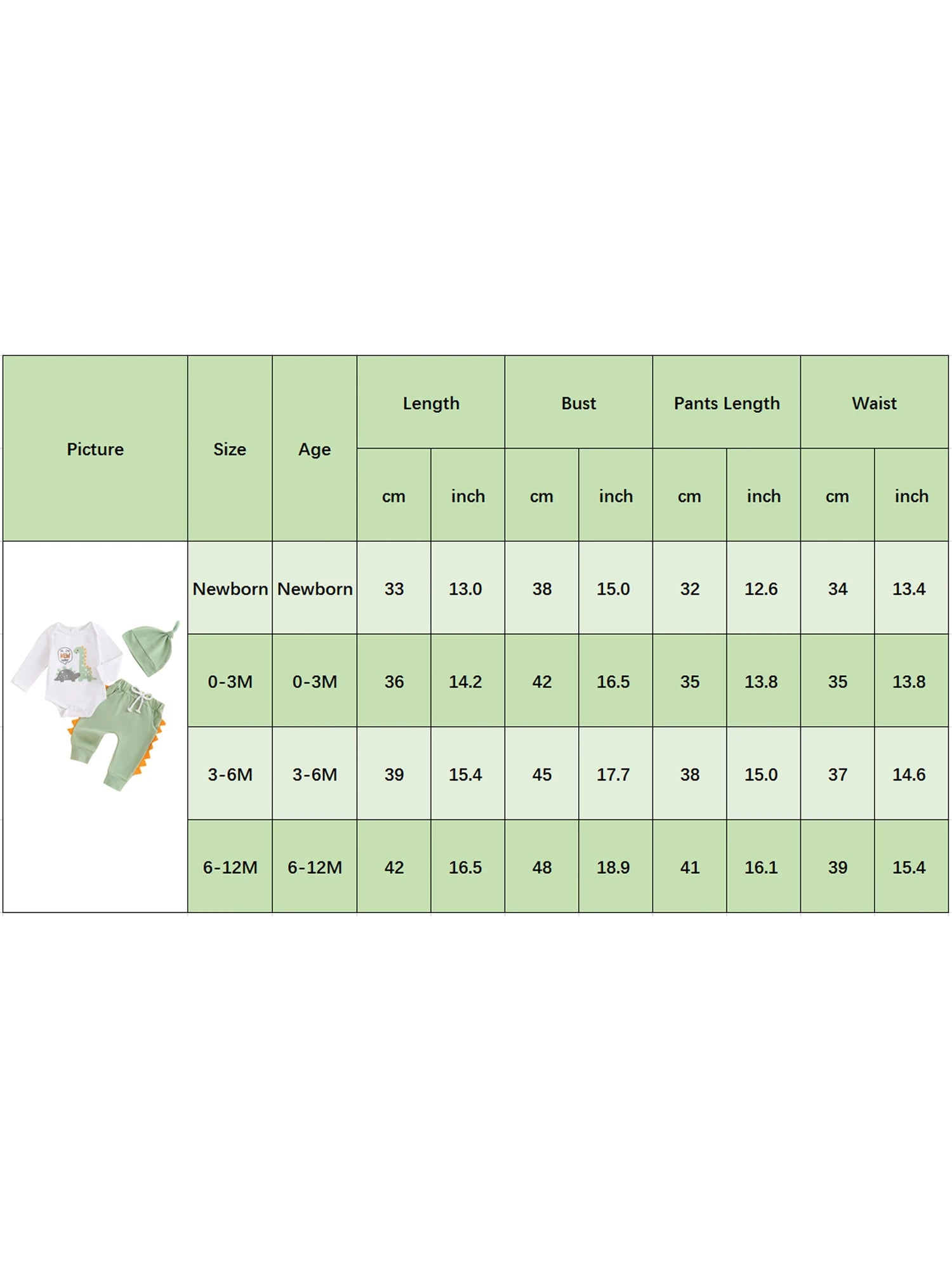Lioraitiin Baby Boys Outfit, Long Sleeve Crew Neck Dinosaur Print