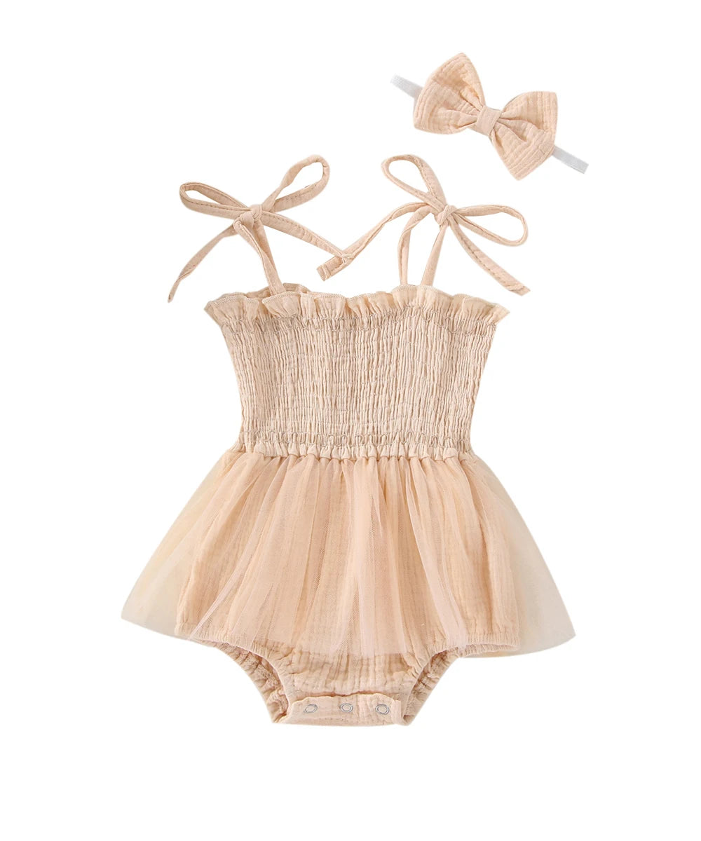 Lioraitiin 0-18M 2Pcs Newborn Infant Baby Girls Boys Sleeveless Strap