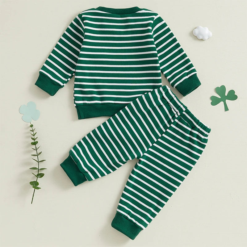 Lioraitiin 3M-3Y Toddler Baby Boy St Patricks Day Outfit Clover