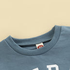 Lioraitiin 0-3Years Toddler Baby Boys Letter Print Round Neck Long
