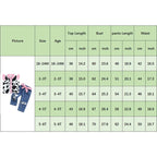 Lioraitiin Baby Girl 2Pcs Western Outfits Fly Sleeve Cow Print Shirt