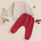Lioraitiin Toddler Boy Outfits Tractor Embroidery Long Sleeve
