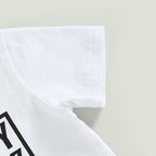 Lioraitiin 0-3Years Toddler Boys Girl 2Pcs Sets Short Sleeve Letter