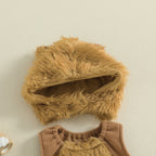 Lioraitiin Baby Boys Halloween Wolf Costume Plush Patchwork