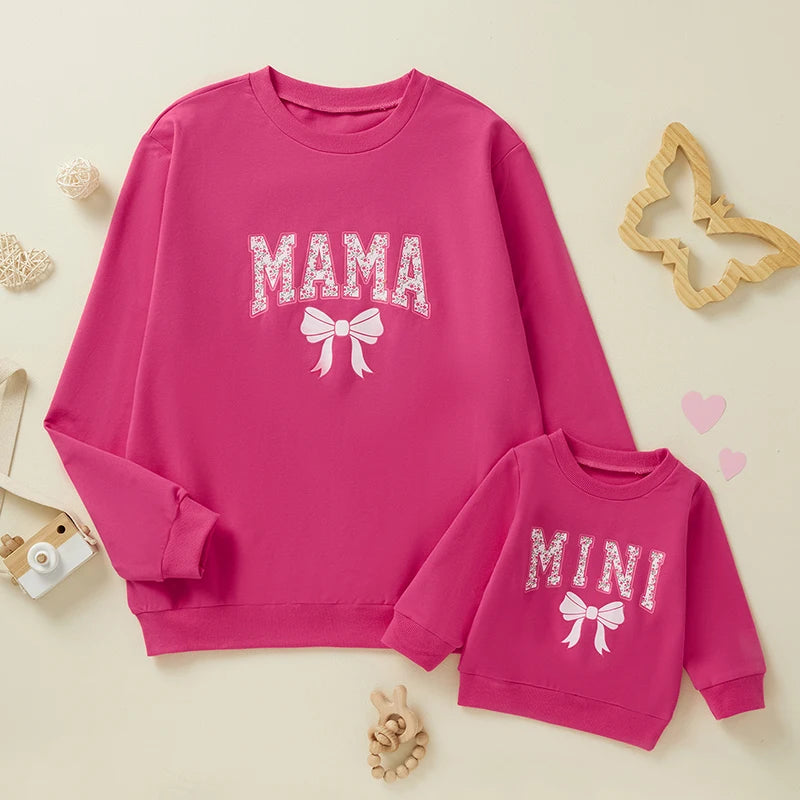 Family Matching Sweatshirt Parent-child Long Sleeve Crewneck Letter