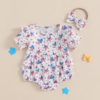 Lioraitiin Baby Girl 4th of July Outfit Love Heart Star Pattern