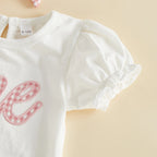 Lioraitiin Baby Girl 1st Birthday Outfit Cute Short Sleeve Letters