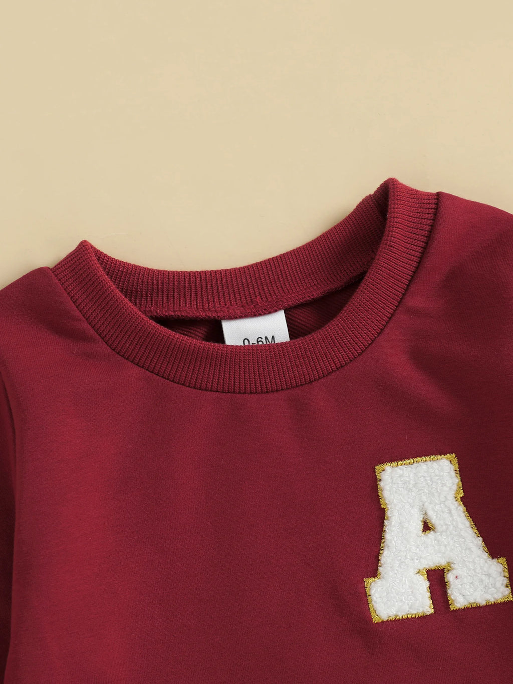 Toddler Baby Girl Boys Sweatshirt Letter Embroidery Round Neck Long