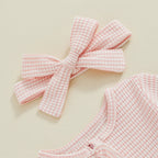 Lioraitiin Baby Girls Footies Rompers Stripe Print Round Neck Ruffles