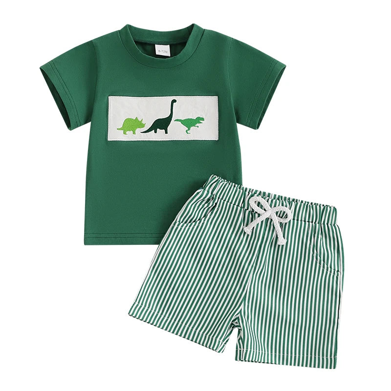 Lioraitiin Toddler Baby Boy Shorts Set Whale/Dinosaur/Turtle Short