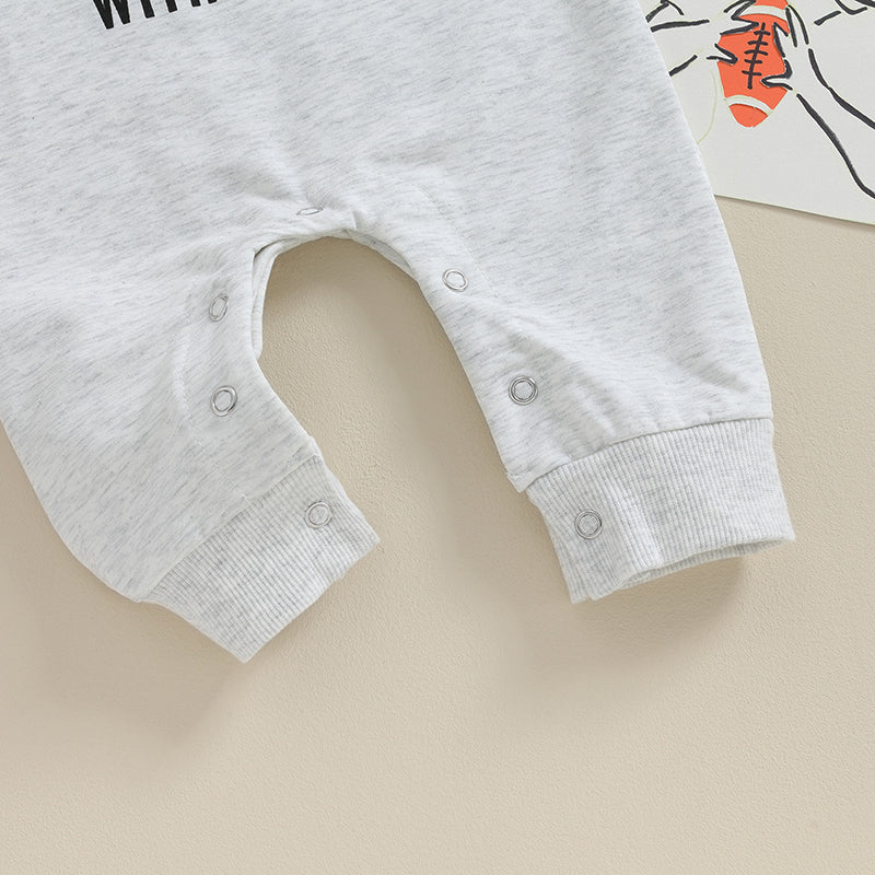 Lioraitiin 0-18M Infant Baby Girl Boy Romper Soccer Letter Print Long
