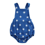 Lioraitiin Baby Girls Boys Romper Sleeveless Stars Print Bodysuit