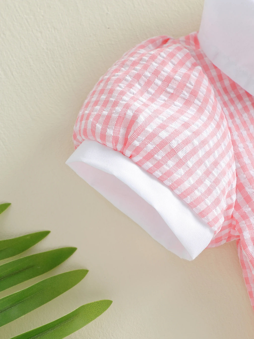 Lioraitiin Toddler Girl A Line Dress Plaid Print Lapel Short Sleeves
