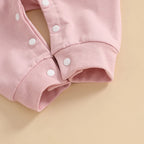 Lioraitiin Baby Girls Boys Easter Rompers Plush Bunny Embroidery Fur
