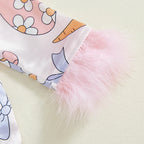 Lioraitiin Toddler Kids Baby Girl Solid Pjs Ruffle Long Sleeve Button