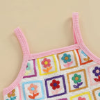Lioraitiin Toddler Baby Girl Outfit Flower Pattern Ruffled Spaghetti