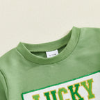 Lioraitiin Toddler Baby Boy Irish Outfit Long Sleeve Crew Neck