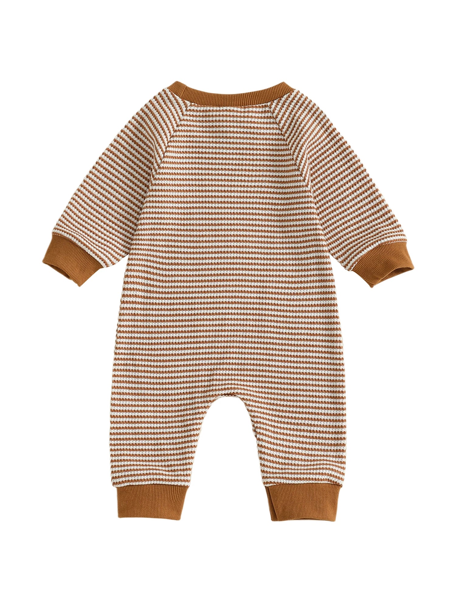 Lioraitiin Baby Boy Sweatshirt Romper Rugby Stripe Print Long Sleeve